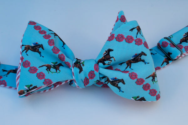 Derby Horse Racing Stripe Bow Tie