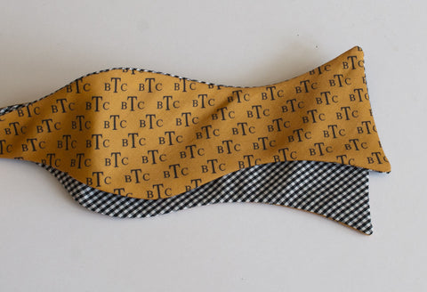 Formal Black with Embroidered Monogram Bow Tie and Cummerbund Set